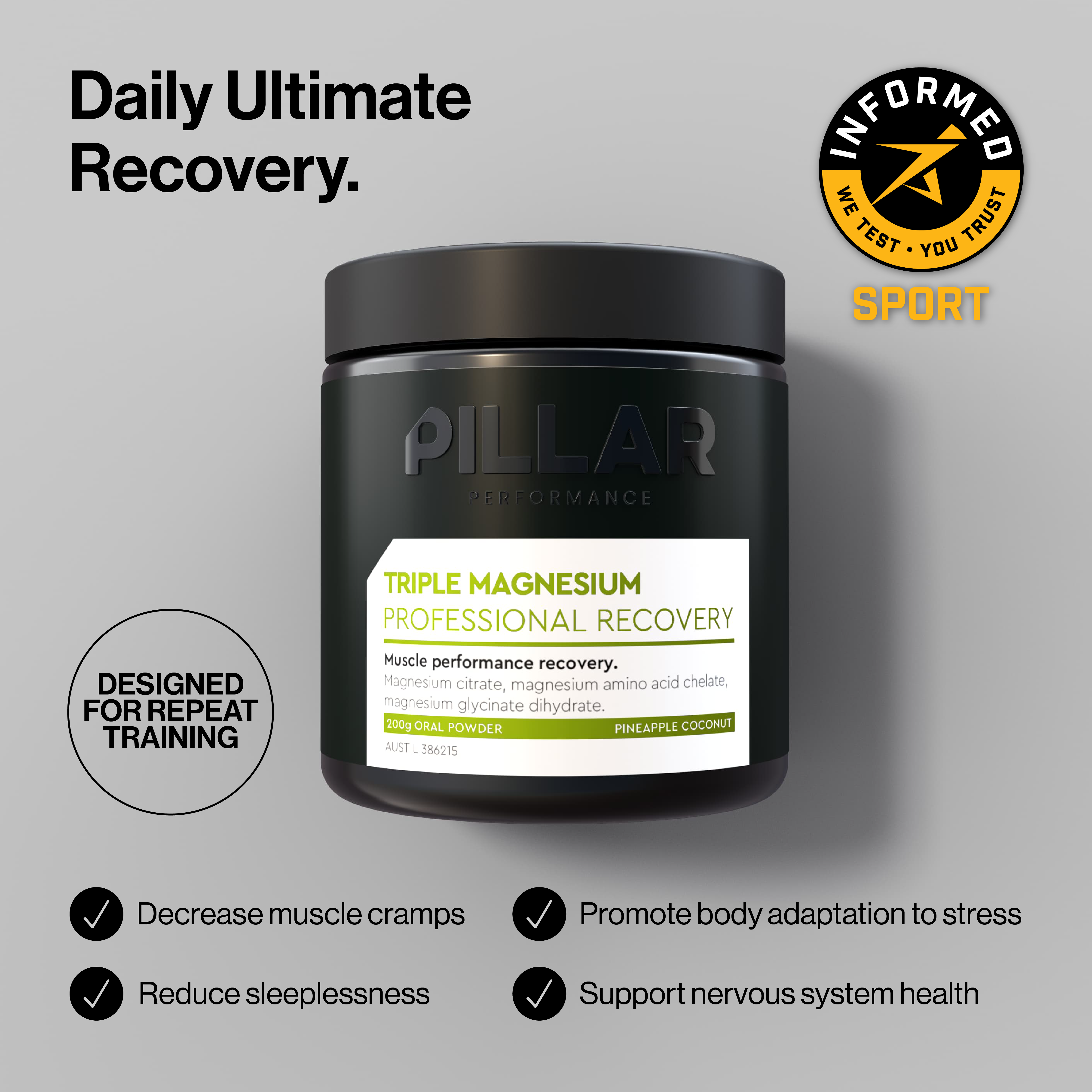 TRIPLE MAGNESIUM POWDER - Pineapple Coconut